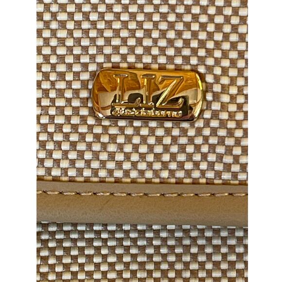 Liz Claiborne Tan and White Basket Weave Shoulder Bag - Picture 7 of 7